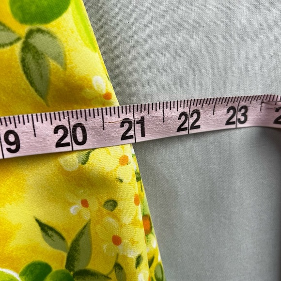 Vintage Sears Hawaii Dress Womens 10 Maxi Yellow Floral Muumuu Tropical Beach - Picture 10 of 14